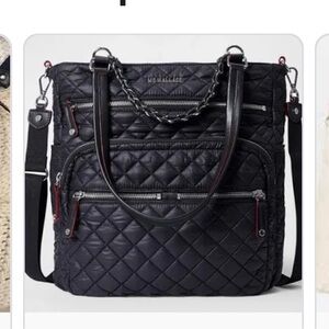 New w/ tags MZ Wallace Crosby Magazine Black  Crossbody